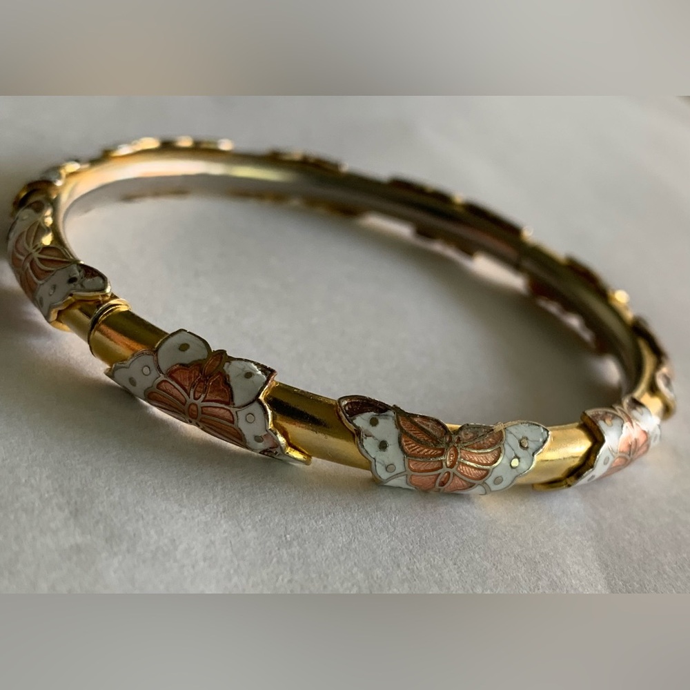 Vintage butterfly bangle bracelet